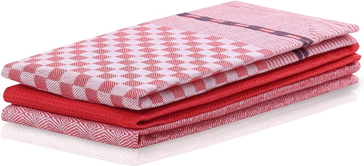 Set van 10 keukendoeken 50x70 cm met ophanglus 100% katoen hoogwaardige theedoeken Set van 3