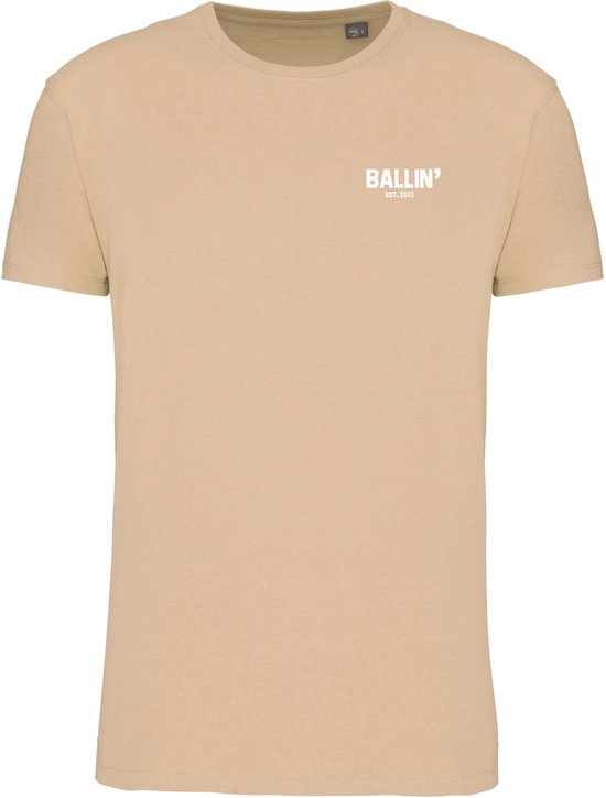 T-shirt homme SS avec Ballin Est. 2013 Backprint Cross Shirt Print - Beige - Taille XXL