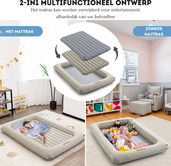 COSTWAY Car Air Mattress 142 x 91 x 48 cm Inflatable Air COSTWAY Car Air Mattress 142 x 91 x 48 cm Inflatable Air