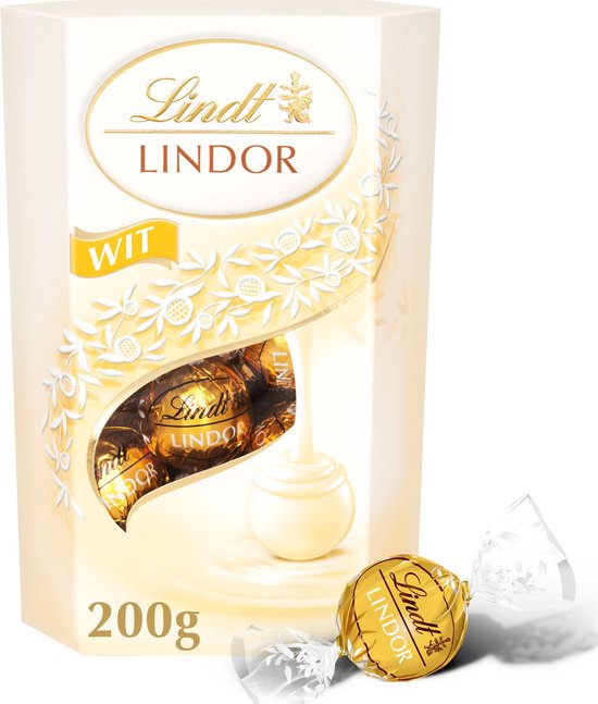 Lindt Lindor Chocolat Witte 200g Kornet
