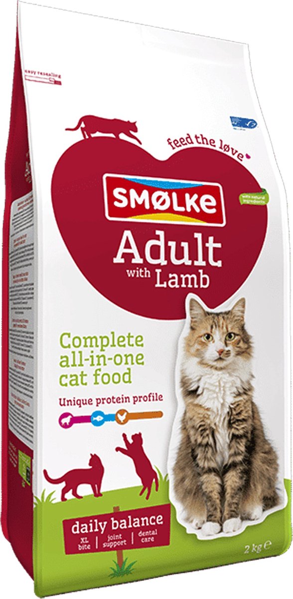 Smølke Adult - Kattenvoer - Lam - Kip - 2 kg