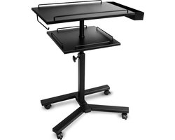 Verrijdbare Werktafel Met 2 Plateau's | Tattoo, Visagie, PMU, Beautysalon, Nagelstudio, Make-up | Kruk | Stoel | Workstation | Salon & Studio Inrichting | Tatoeage Studio | Spa | Massage Tafel | Schoonheidssalon Schoonheidsspecialiste | Kapper |