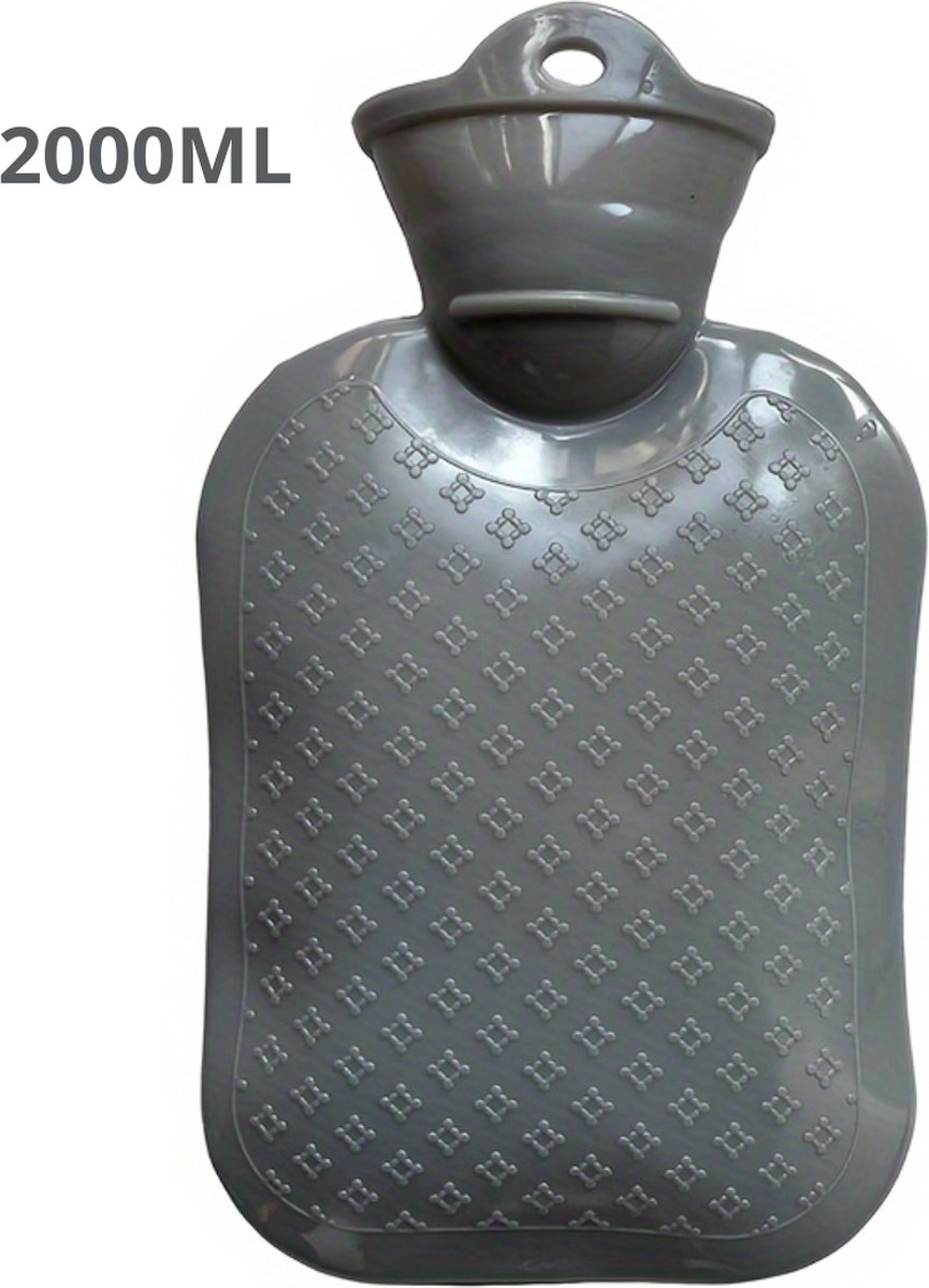 Goedkoopste Nivard Warmwaterzak - Warmtekussen - Warmwaterkruik - Warmtekruik - Knuffel - Kruik - Bag - Met Hoes - Grijs - 2000ML