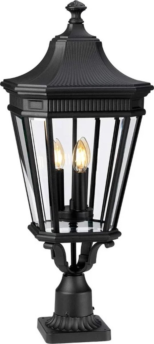 Feiss Mini LED Tuin Pilaar Cotswold Lane | 3X E14 Max 60W | IP44 (Outdoor) | Black