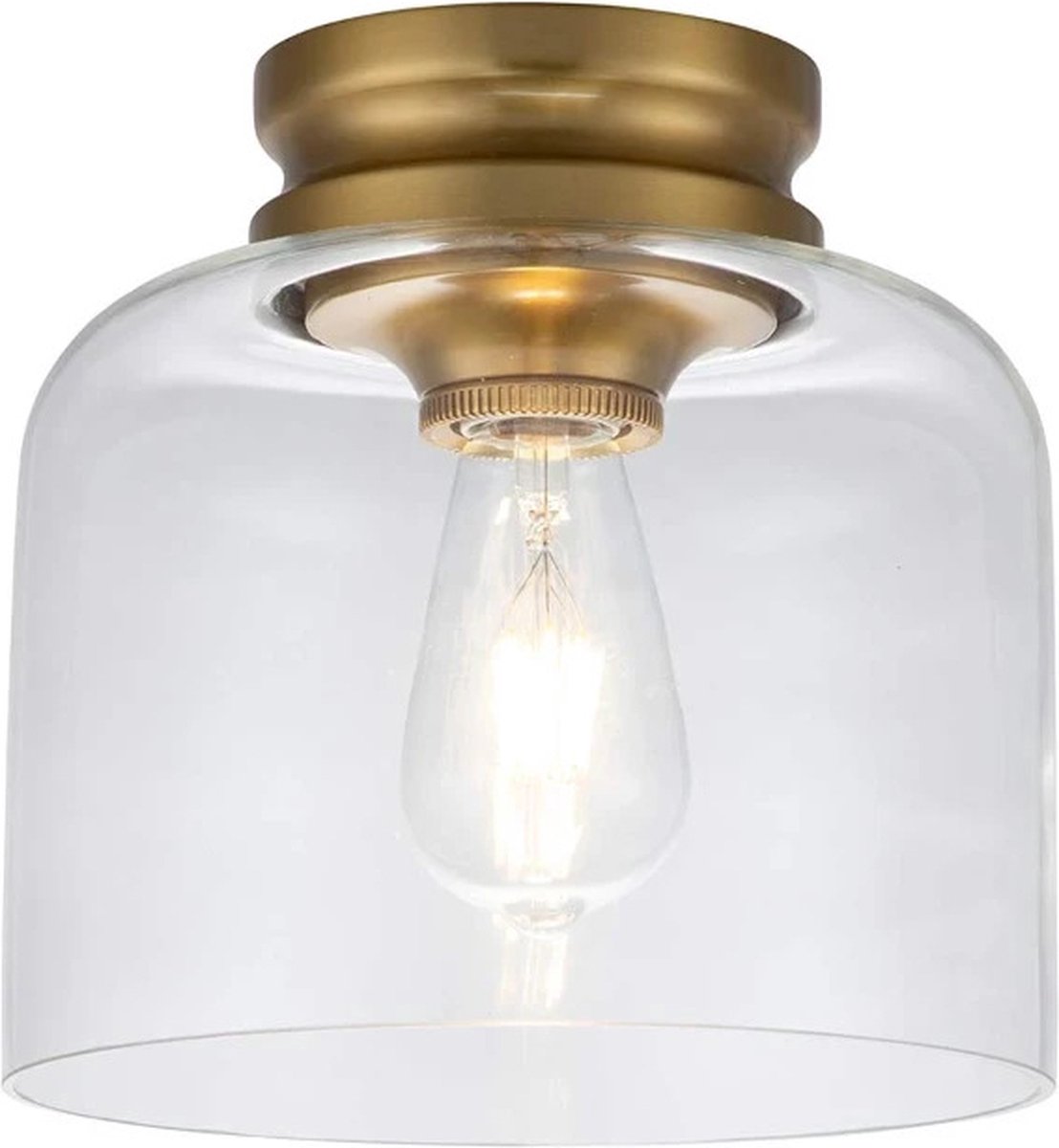 Feiss LED Plafondlamp Hounslow | 1X E27 Max 60W | Dimbaar | Burnished Brass