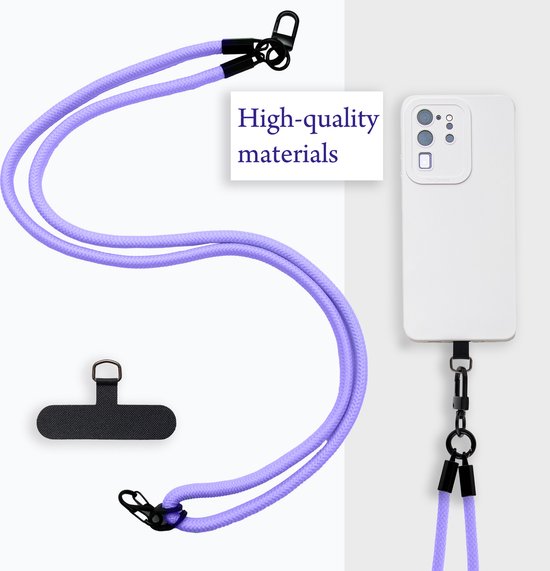 Chaîne de téléphone portable Cadorabo pour Sony Xperia XZ1s en VIOLET - Étui pour téléphone portable avec cordon de sangle réglable à accrocher autour du cou