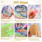 NAIMOER 6 Pièces Peinture Diamant Dessous De Verre, Cheval Diamond Painting Dessous De Verre Absorbants En Liège Et Céramique Avec Support En Métal Lapin Animaux Diamant Dessous De Verre Dessous