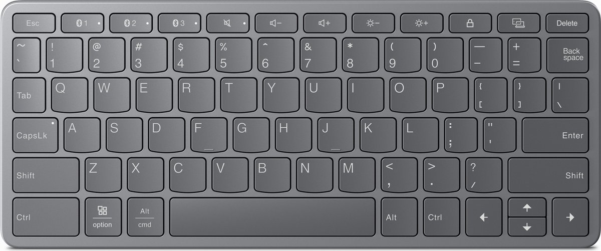 Lenovo Multi-Device Wireless Keyboard toetsenbord Universeel USB + Bluetooth QWERTY Grijs