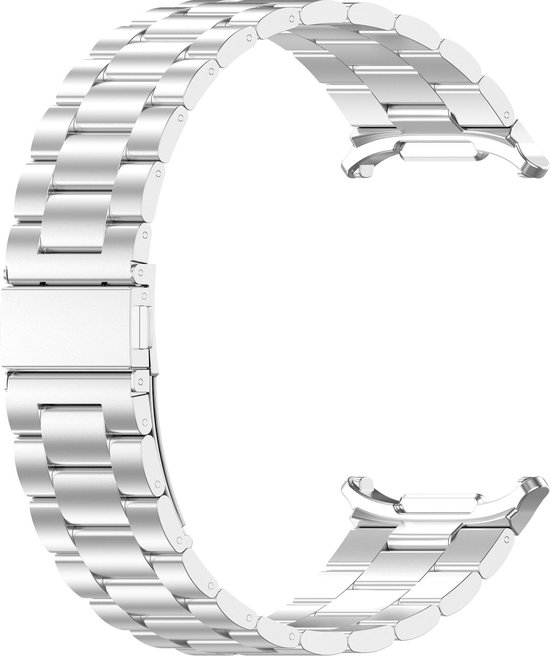 Bracelet de montre intelligente à maillons en acier Strap-it avec fermoir papillon - Bracelet en métal adapté à la Samsung Galaxy Watch Ultra 47 mm (argent)