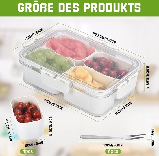 Snack Box Compartiment, Plateau à 9 Compartiments Amovibles Snack Box Compartiment, Plateau à 9 Compartiments Amovibles
