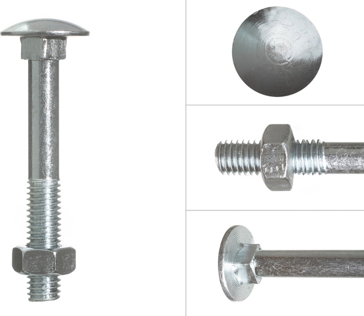 Slotbouten Verzinkt M8 x 65 mm | 100 stuks