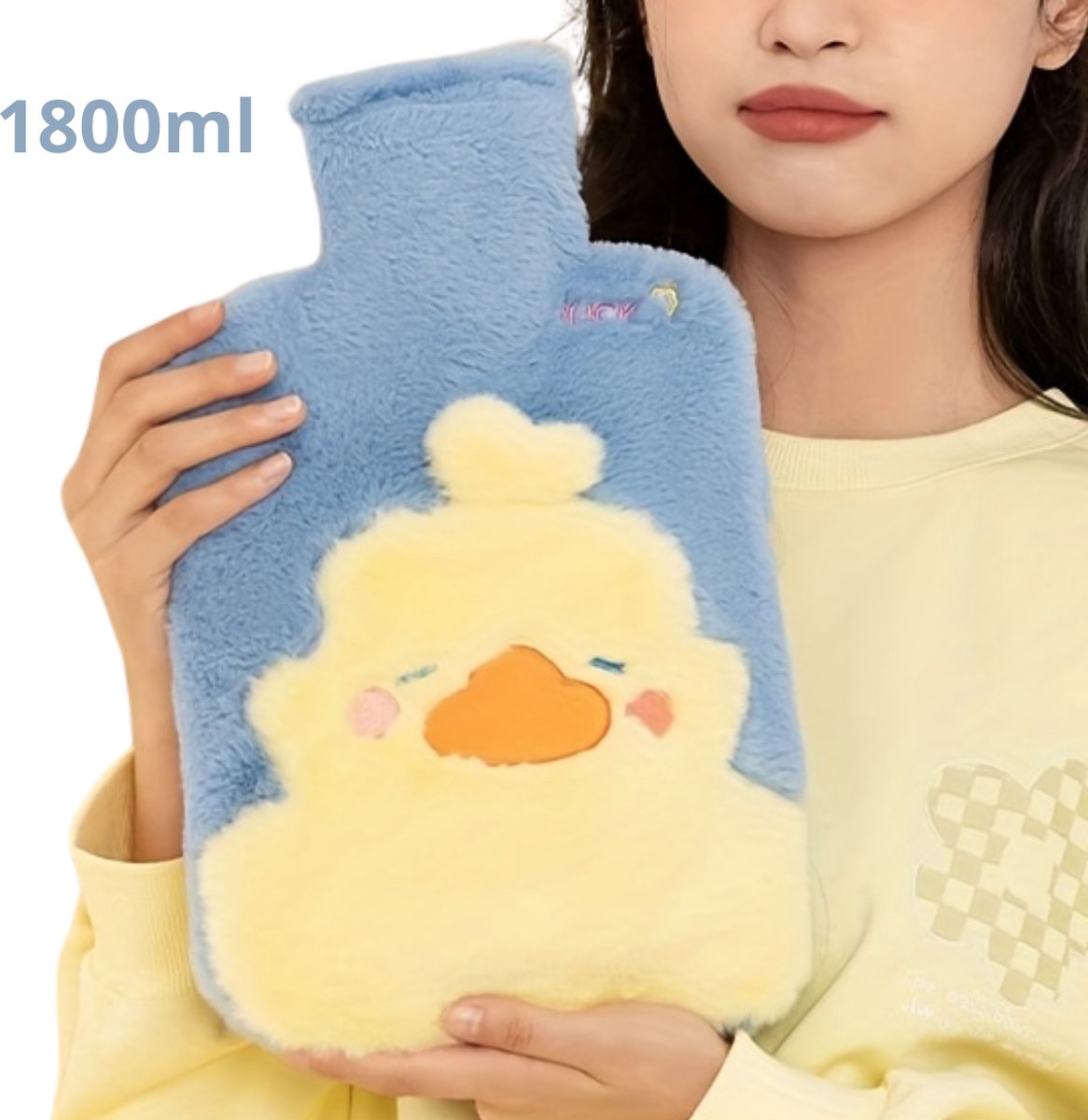 Goedkoopste Nivard Warmwaterkruik - Warmtekruik - Warmwaterzak Met Hoes - Warmtekussen - Knuffel Kruik - Bag - Eend