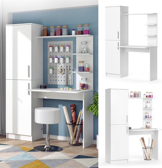 Vicco Bureau Tessa, Wit, 122,9 x 52 cm