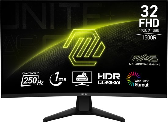 MSI MAG 32C6X computer monitor 80 cm (31.5") 1920 x 1080 Pixels Full HD Zwart