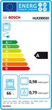 Bosch HLR390020 energie-efficiëntielabel voor fornuizen.