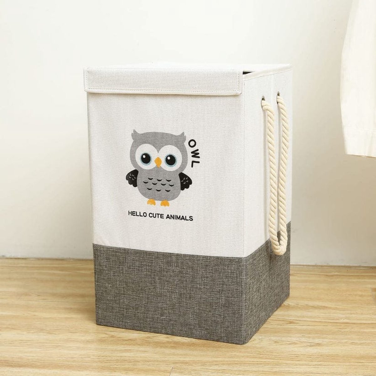 Reselectro - Wasmand - Wasmand Kinderkamer - Opbergmand kinderen - Opvouwbare Wasmand - Laundry Basket- Wasmand met Deksel - Opbergmand voor speelgoed - Speelgoedmand - 45L