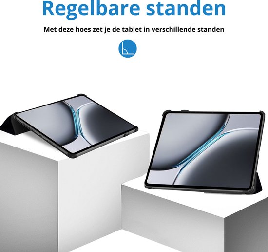 Case2go - Housse de tablette adaptée à OnePlus Pad 2 (2024)/ OnePlus Pad Pro - Housse à trois volets - Fonction Auto/Réveil - Don't Touch Me