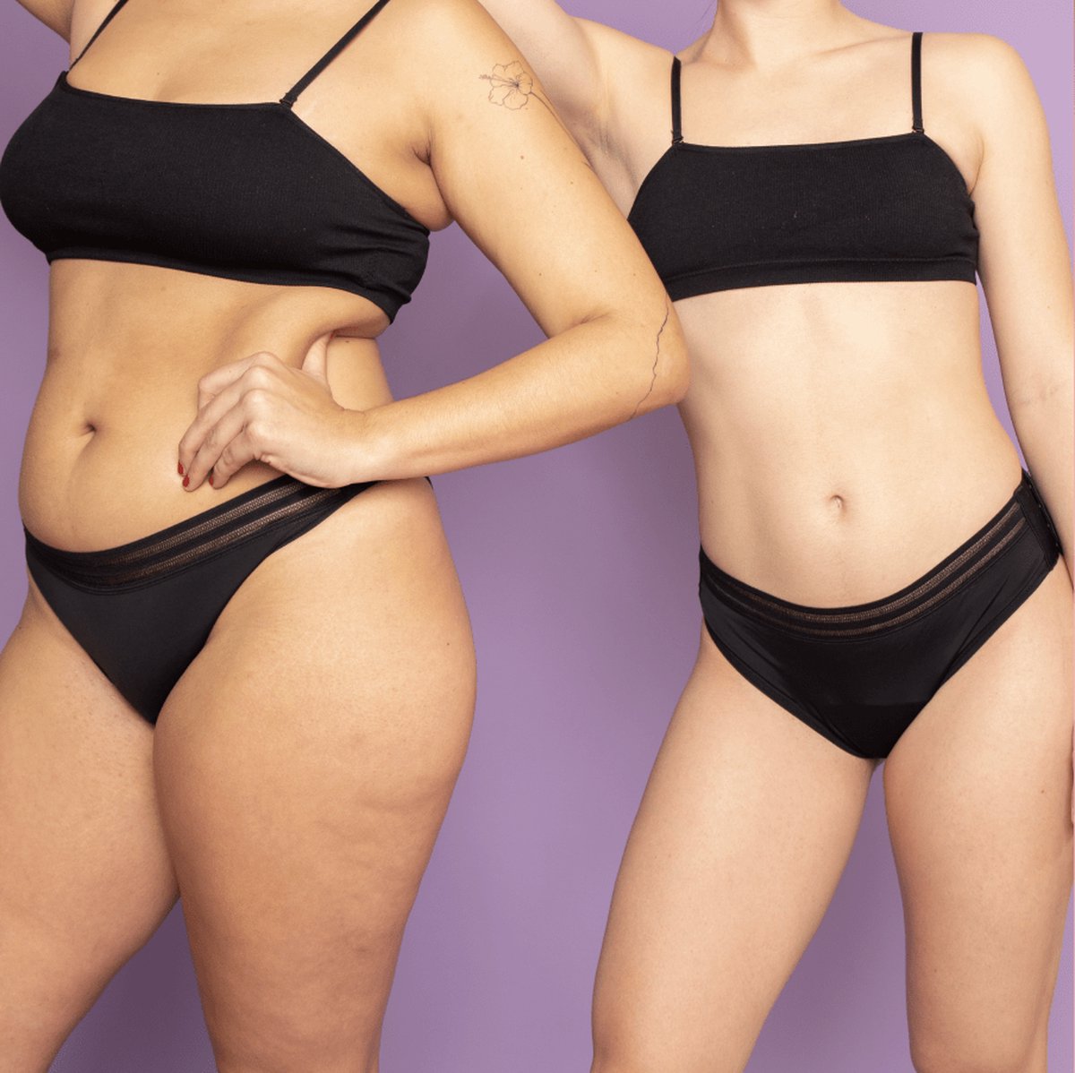 Beppy Panties Menstruatie Ondergoed Onyx - Maat S - (2 stuks)