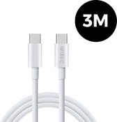 Bol.com USB-C naar USB-C Oplaadkabel - 3 Meter - 100W kabel - Geschikt voor MacBook MacBook Pro MacBook Air iPhone 15 - USB-C ka... aanbieding