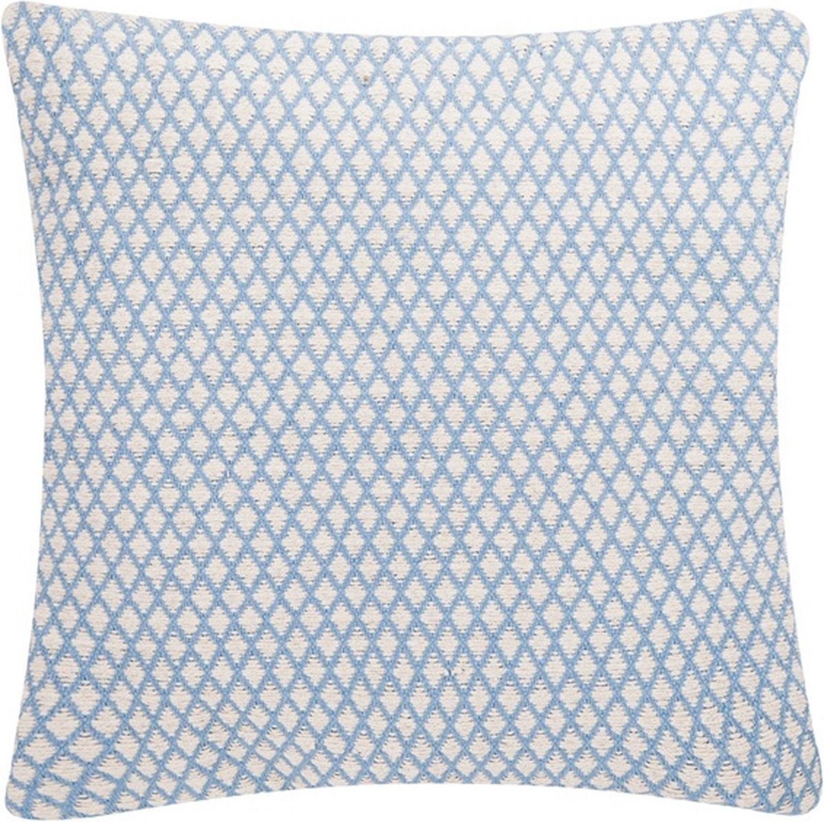 Linen & More Diamond Weave Ashley Kussen | 60 X 60 | Sierkussen Voor Woonkamer Of Slaapkamer Blauw