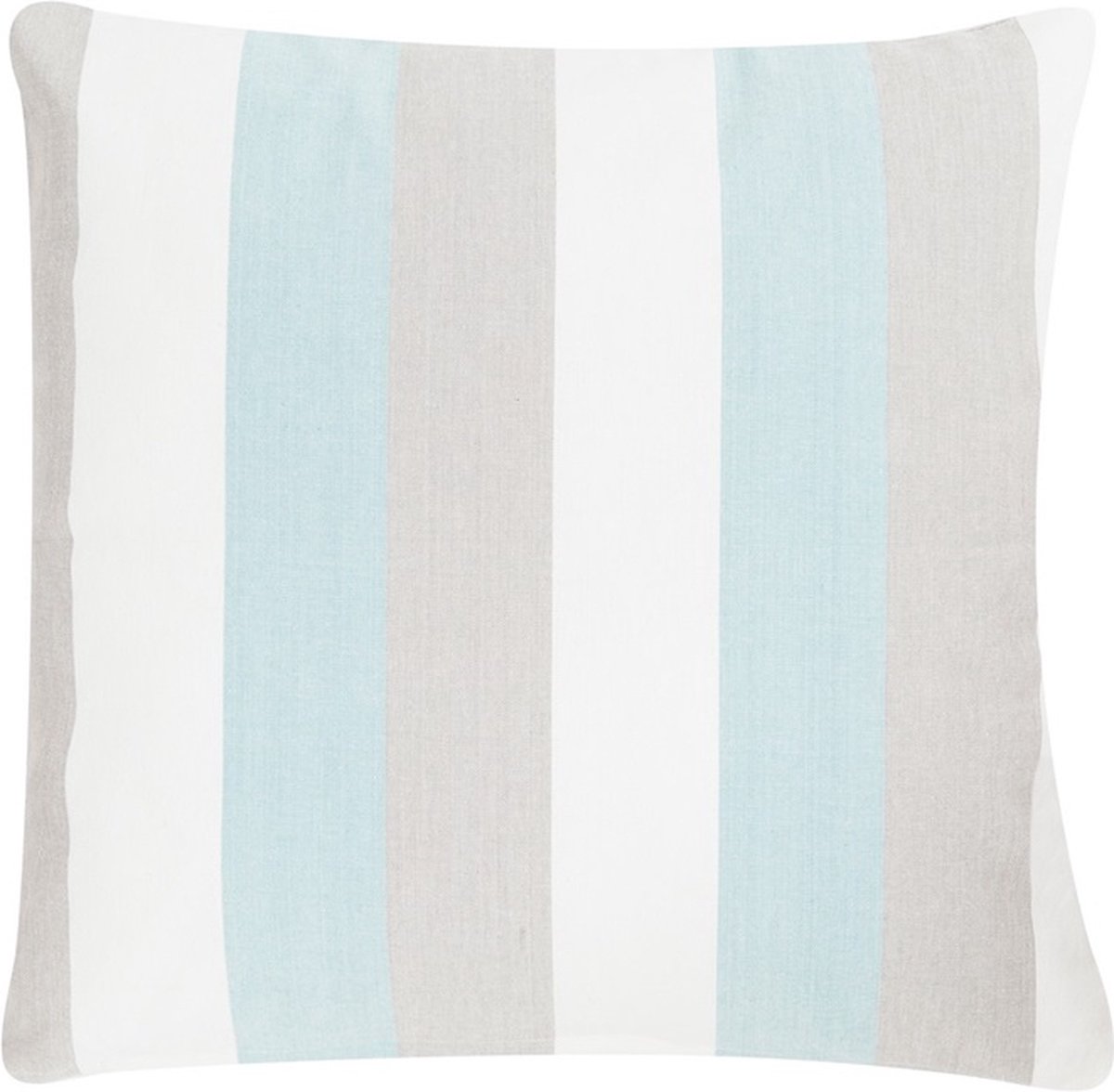 Linen & More Classic Stripe Nile Kussen | 50 X 50 | Sierkussen Voor Woonkamer Of Slaapkamer Wit