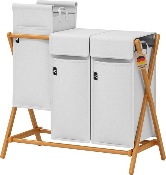AdelDream Wasmand, 5 vakken, wasverzamelaar, 190 liter, wasboxen met