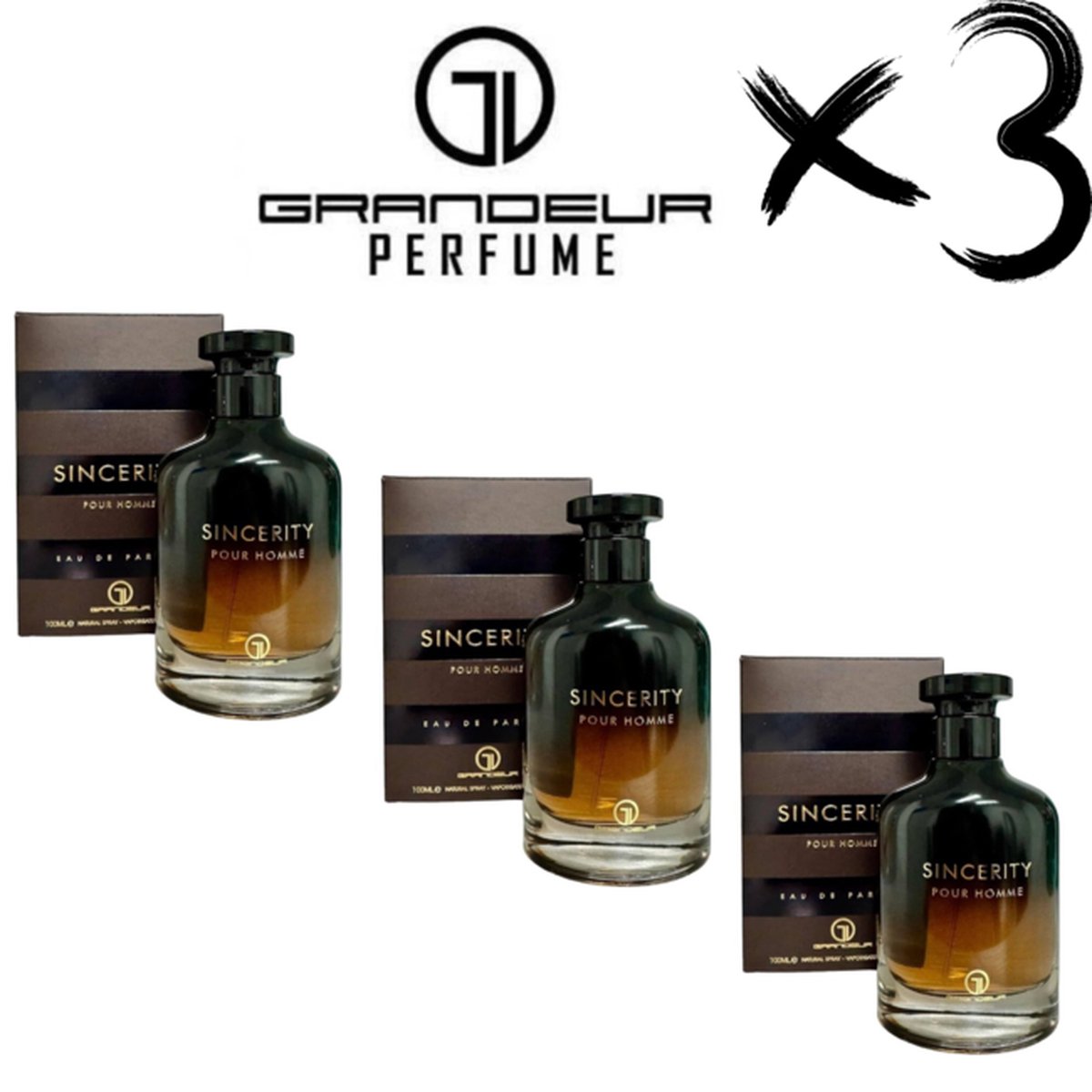 Goedkoopste GRANDEUR 3 X Perfume SINECERITY, 100ml, Valentine, Vaderdag, Herenparfum, Valentijn, parfum voor heren, parfum heren, parfum mannen, valentijn cadeautje voor hem, valentijnsdag voor mannen