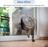 Doorzichtige kattenluik met 4-voudige vergrendeling en magneetbediening - Ideaal voor katten en kleine honden