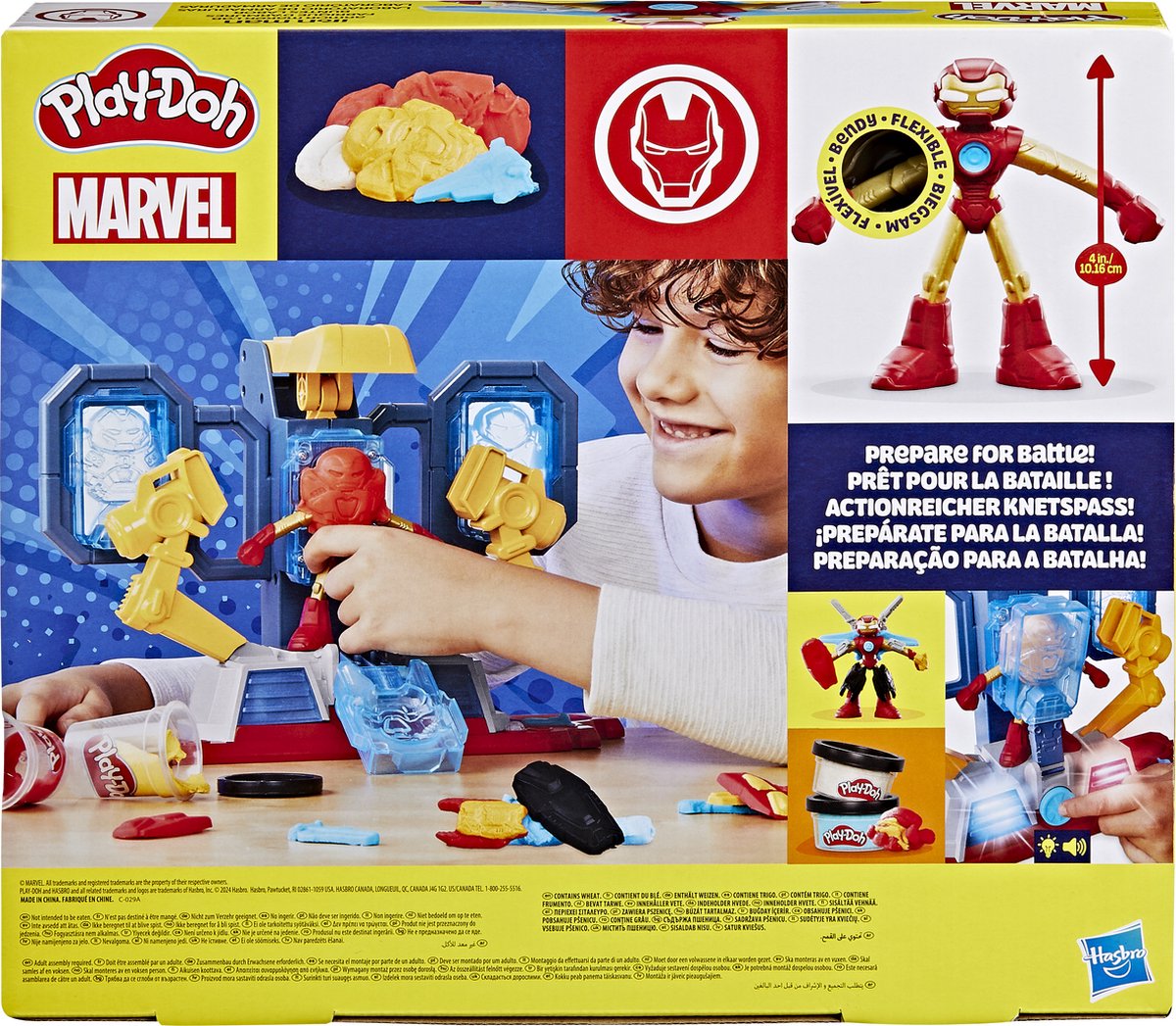 Play-Doh Marvel Iron Man Harnas Laboratorium Speelset - Boetseerklei - Inclusief Iron Man figuur — afbeelding 10