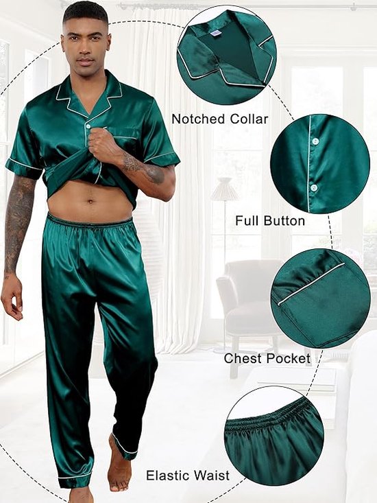 Pyjama court homme boutonné devant sale