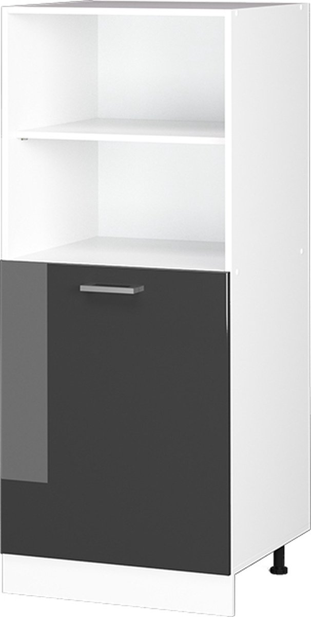 Vicco R-Line Universele voorraadkast – 60 cm met open vakken en deur Antraciet Hoogglans