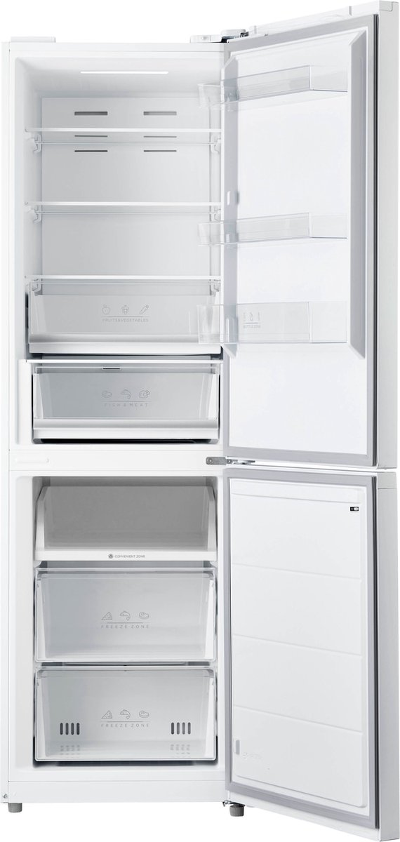 Inventum KV1850W No Frost energiezuinige koel-vriescombinatie - 185 cm hoog - 338 liter - Zeer stil: 35 dB - Superkoelen - Supervriezen - Energielabel C - Vrijstaand - Wit — afbeelding 5