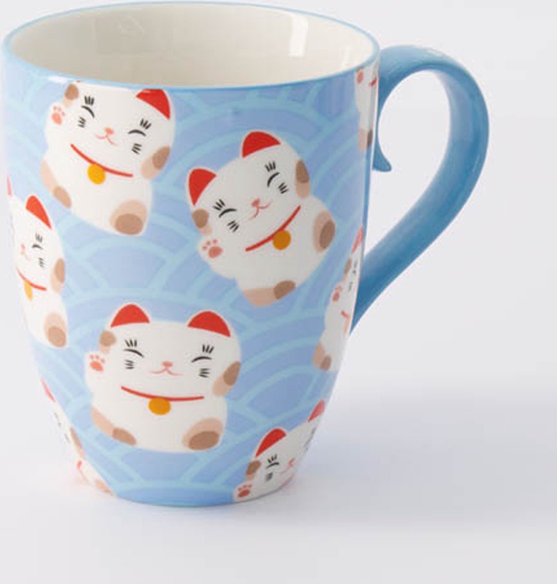 Tokyo Design Studio - Kawaii Lucky Cat - mok 380ml lichtblauw