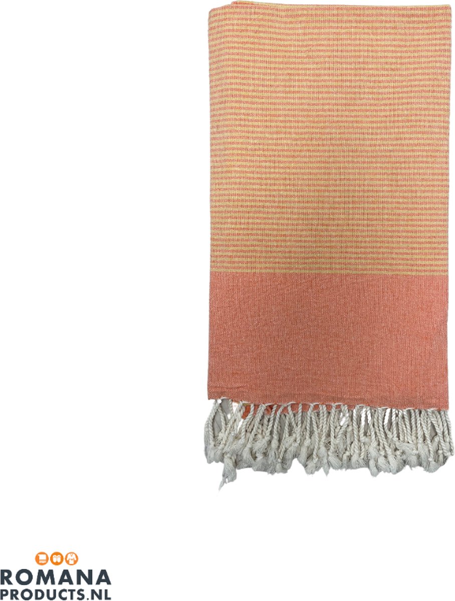 Romana Products Telly Gain Hamamdoek - Baddoek - Strandlaken - Saunalaken - 100cm x 180cm - Oranje