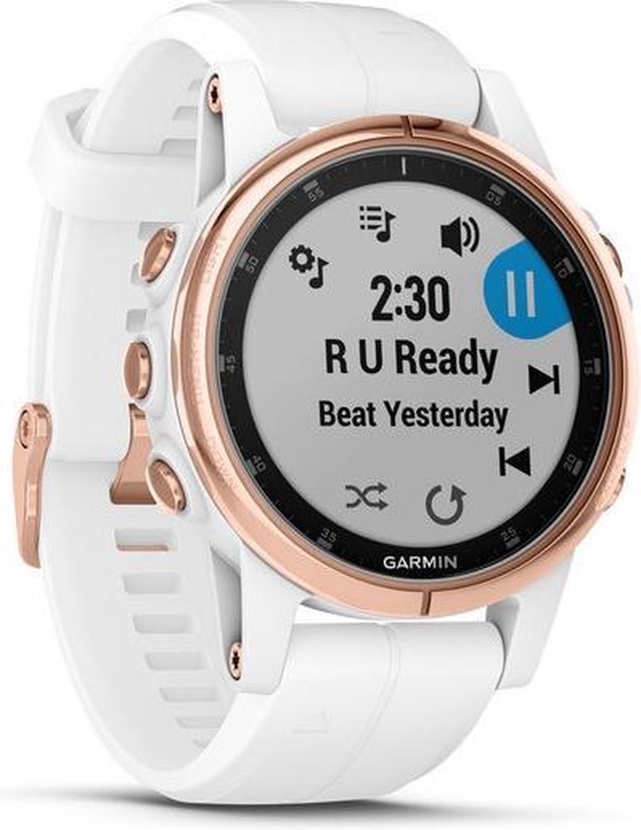Garmin fenix 5S Plus Saffier - GPS Smartwatch - 42 mm - Wit Rosegoud |  bol.com
