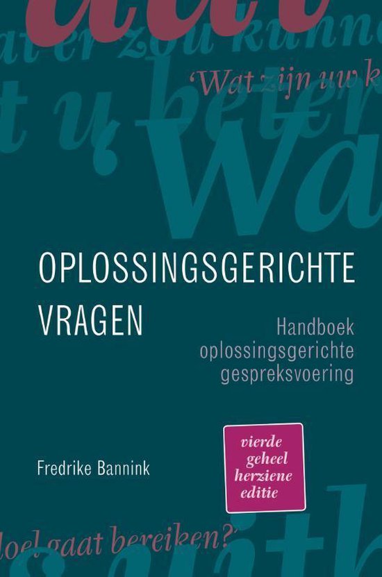 Boek cover Oplossingsgerichte vragen van Fredrike Bannink (Paperback)