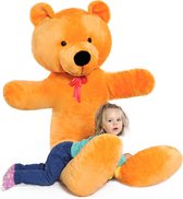 Teddybeer 2 meter - oranje - XXL - 205 cm