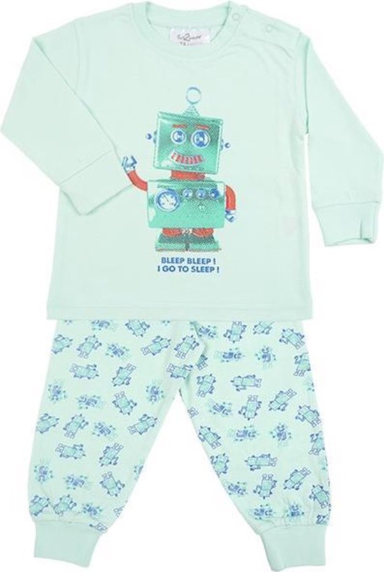 Fun2Wear Pyjama Robot Go to Sleep Groen maat 62