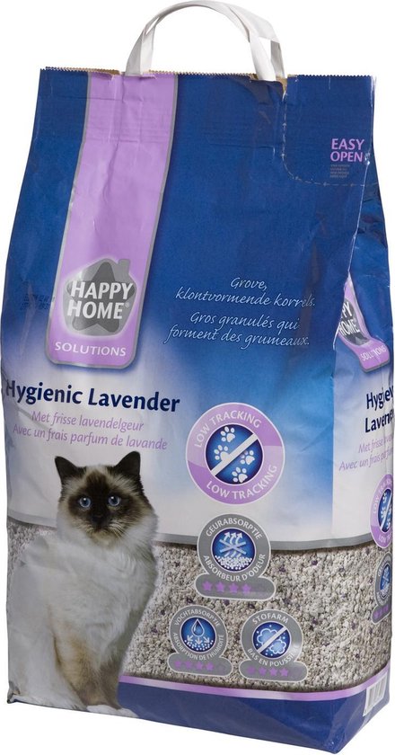 Het vroegrijp Waarneembaar Happy Home Solutions Hygienic Lavender - Kattenbakvulling - 11 l | bol.com