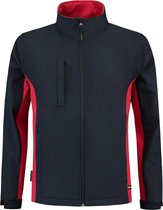 Tricorp Soft Shell Jack Bi-Color - Workwear - 402002 - Navy-Rood - maat XXS