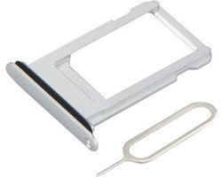 Geschikt voor iPhone X simkaarthouder + ejectpin – zilver