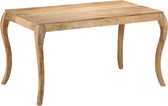 Eettafel 135x75x76 cm massief mangohout (incl. vloerviltjes)