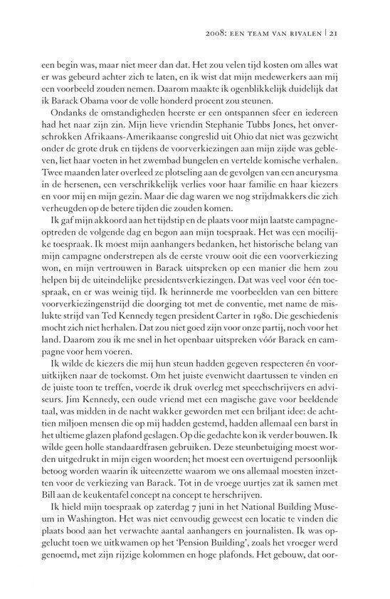 Een pagina uit een boek met Nederlandse tekst, inclusief de titel '2008: EEN TEAM VAN RIVALEN'.