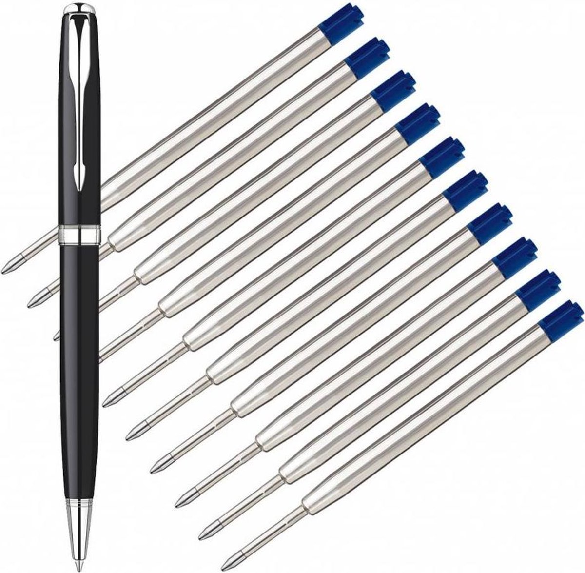 Parker vulset - 10 vullingen - speciaal voor een Parker pen - blauw - DisQounts