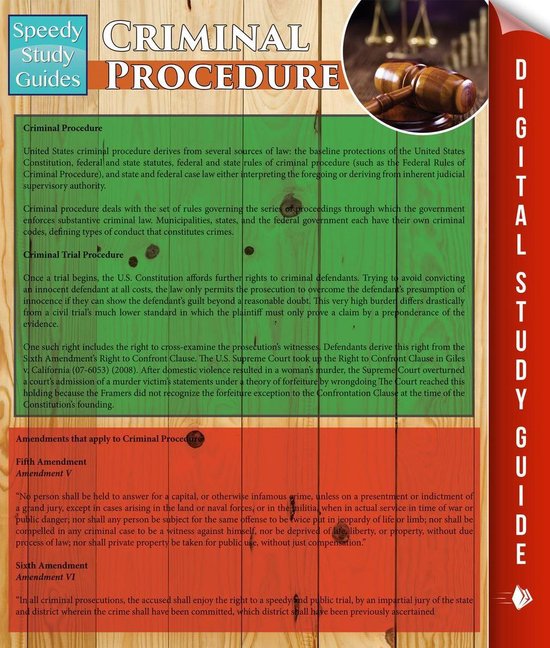Criminal Procedure (Speedy Study Guides) - cover