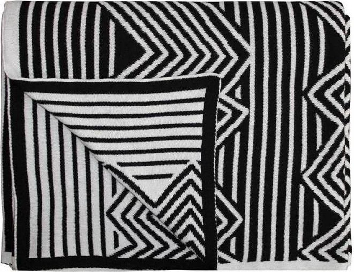 Essenza Yilka Plaid - 130x170 cm - Black/White