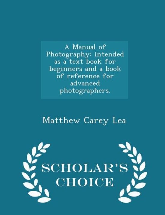 A Manual of Photography - cover
