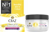 Olaz Complete Care Verijkte Nachtcrème voor droge en normale huid