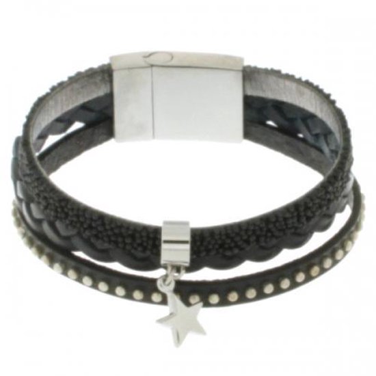 Arctic Klas aantrekkelijk Brace Dames Armband Zwart 18cm | bol.com