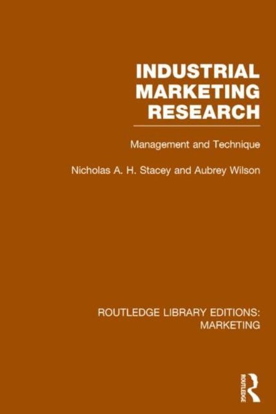 Industrial Marketing Research - cover